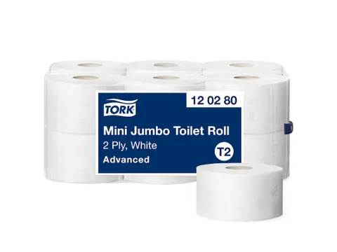 Toiletpapier Tork T2 120280 Advanced 2-laags 170m Mini Jumbo