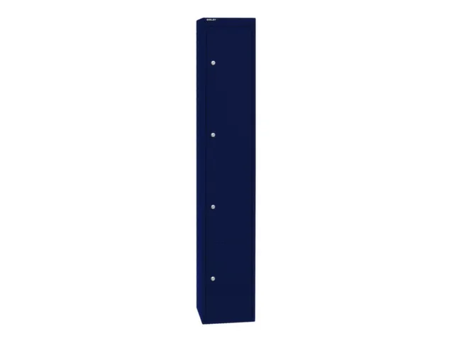 lockerkast,HxBxD 1802x305x305mm,1x4vakken,cil.-slot,romp oxfordblauw