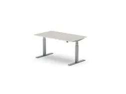Elektrisch ihv bureau,HxBxD 650-1310x1400x800mm,blad lichtgrijs