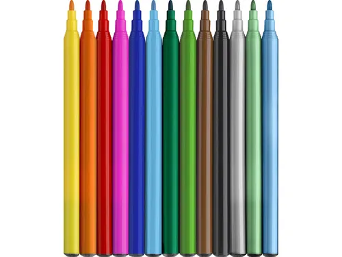 Viltstift Faber-Castell Dino 10x stand. Kleur+3x metallic kleur incl.