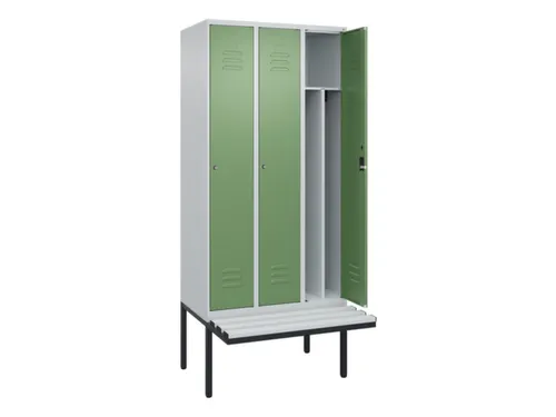 locker voor scheiding van kleding,HxBxD 2120x900x815mm,3vak