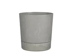 Plantenpot Mica Coco met schotel rond grijs 29.5 x 28 cm