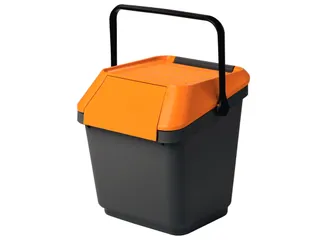 Easymax Afvalbak 35 Liter Grijs Oranje - 1