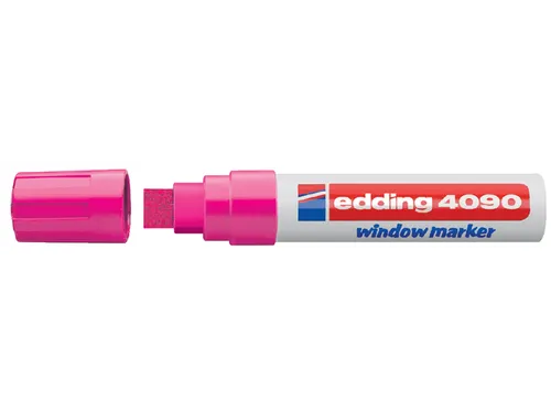 Viltstift edding 4090 window schuin neonroze 4-15mm blister