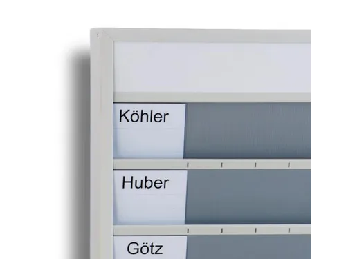 Werkplaats-/Opdrachtplanner Kunststof Profiel 1278x1575mm 10 Rijen