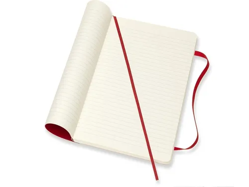 Notitieboek Moleskine large 130x210mm lijn soft cover scarlet red