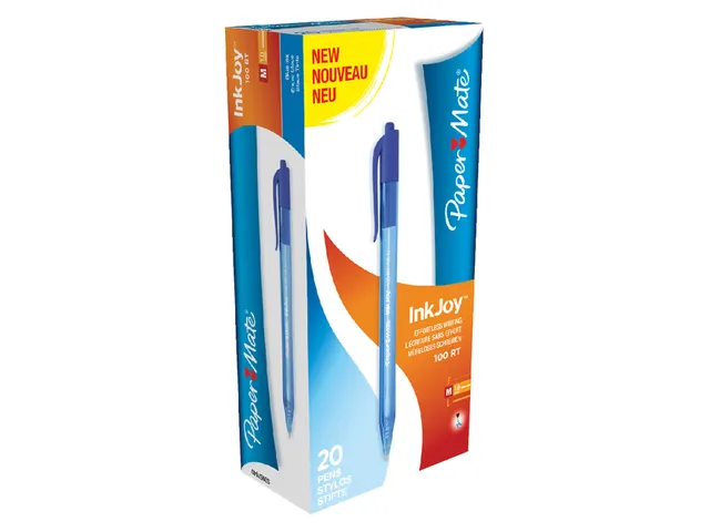 Balpen Paper Mate Inkjoy 100RT medium blauw
