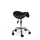 Zadelkruk Office laag harde wielen zwart