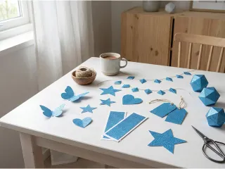 Glitterkarton Kangaro chroom blauw 50x70cm pak à 10 vel - 4
