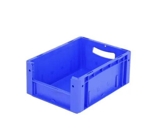 Euronorm Stapelkrat M. Grijpopening Pp Hxlxb 170X400X300Mm Blauw