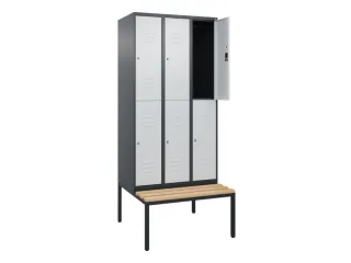 Dubbeldekse dekenkist,HxBxD 2120x900x815mm,3x2vak.,vak B 300mm - 2