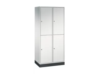 grootvolume garderobekast,RAL 7035,HxBxD 1950x820x500mm,2x2vak. - 2