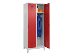 locker,HxBxD 1950x800x500mm,2vak,vak B 400mm,draaigrendel,voeten