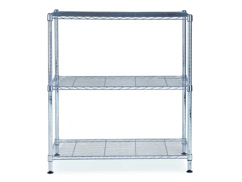 MOBI3M Opbergrek metaal met 3 planken 90 x 90 x 35 cm.