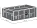 Housse d'extérieur rectangulaire ensemble de jardin Taille XL gris