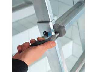 multifunctionele telescoopladder,4x4,sporten,balk L 2,5-4,2m,aluminium - 7