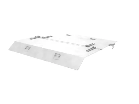 2-Dlg. Klapdeksel,Staal,V. Mini-Kiepbak 0,46M³,Verzinkt