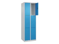 lockerkast,HxBxD 1850x600x500mm,2x3vakken,vak B 300mm,cil.-slot
