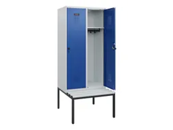 locker met bank,HxBxD 1950x800x815mm,2vak,vak B 400mm,draaigrendel