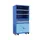 combikast HxBxD 2100x805x695mm 4xbodem 2laden Key lock blauw grijs