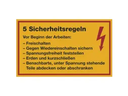 Aanwijzingsbord,5Veiligheidsmaatregelen,Folie,Geel,Zelfklevend