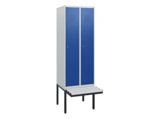 locker met bank,HxBxD 1950x600x815mm,2vak,vak B 300mm,cil.-slot - 1