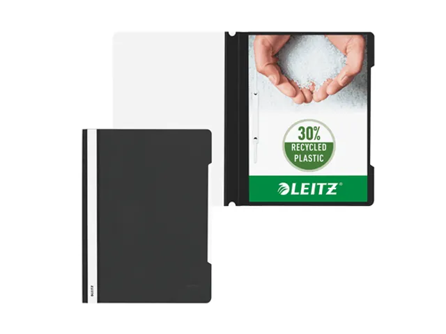 Snelhechter Leitz 4191 Standaard A4 zwart 30% gerecycled plastic