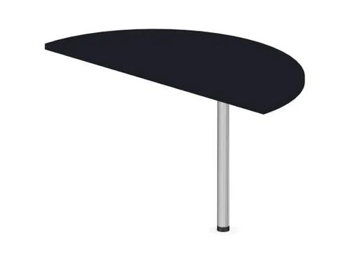 aanbouwtafel,i.h.v.,HxBxD 720-840x1200x600mm,halfrond,CC-zwart