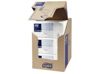 Servetten Tork 477534 Cocktail 2-laags 24x24cm wit 1/4 vouw 200st. - 2