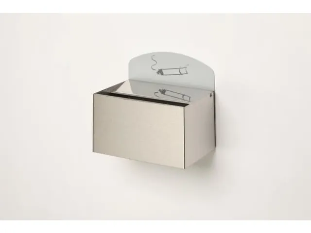Cendrier mural HxlxP 87x140x98mm paroi arrière galvanisée acier inox