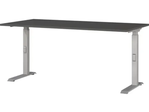 In hoogte verstelbaar bureau,HxBxD 680-910x1600x800mm,blad grafiet