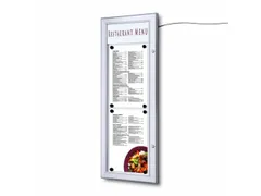 Outdoor Menubord 2xA4 met Logopaneel Staand LED verlicht