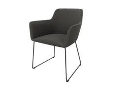 Bezoekersstoel Sledeframe Ronde Buis Donkergrijs Antraciet