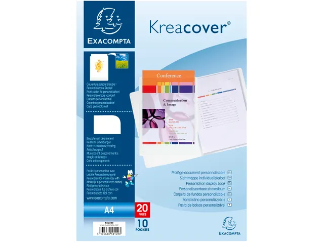 Protège-documents en polypropylène rigide Kreacover 20 vues - A4 - B