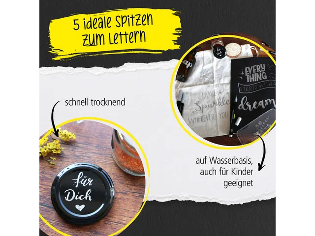 Acrylmarker Online lettering 5 breedtes zilver
