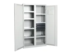 Milieukast Plaatstaal 10 Vakken Grijs Ventilatie 1800x1000x500mm