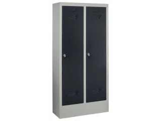 lockerkast v. kinderen,HxBxD 1300x530x300mm,2vak,RAL7035,front RAL7016 - 2