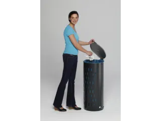 Afvalverzamelaar Antraciet 120 Liter 850x380x440mm Met Deur - 5