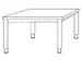 bureau à hauteur réglable,HxlxP 680-760x1200x800mm,panneau noyer