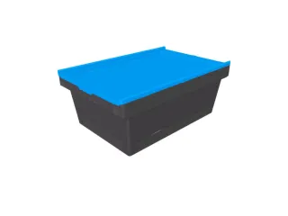 Herbruikbare containers HxLxB 240x610x400mm 38l PP-regeneraat blauw - 1