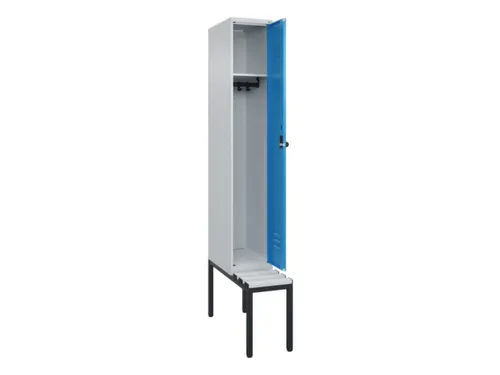 locker met bank,HxBxD 2120x300x815mm,1vak,vak B 300mm,draaigrendel