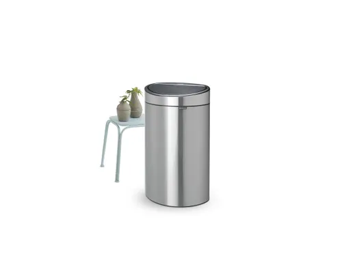 Touch Bin New Recycle Afvalbak 23+10 Liter Mat Staal