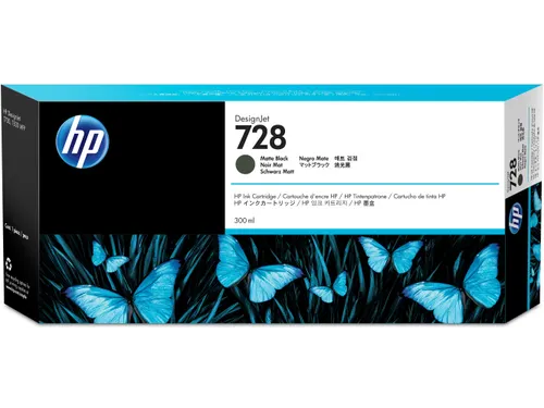 HP 728 Inktcartridge Mat Zwart F9J68A Origineel