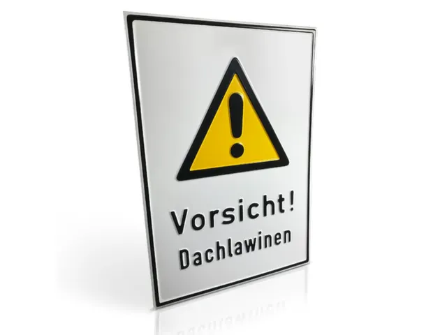 waarschuwings-combibord,v. binnen/buiten,Pas op! Daklawine