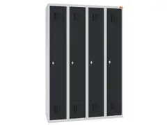 lockerkast,HxBxD 1800x1200x500mm,4vak,draaigrendel,sokkel,romp RAL7035