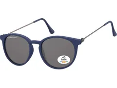 Zonnebril Montana met smoke gepolariseerd rond glas en metalen pootje