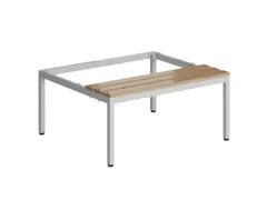 zitbank,v. garderobekast/lockersysteem,HxBxD 420x870x800mm,hardhout