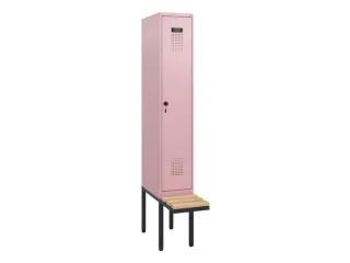 locker met bank,HxBxD 1950x300x815mm,1vak,vak B 300mm,draaigrendel - 2