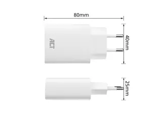 Oplader ACT USB-C 1-poort 20W Power Delivery - 5