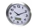 Aluminium Wandklok Lcd-display Thermometer Hygrometer & Weer 35.5cm